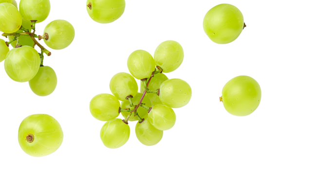  green grape on white background