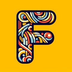 F typography, F logo vector ai illustration