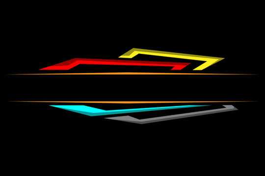 vector racing plate illustrator drawing