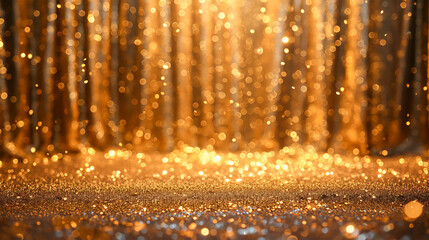 Obraz na płótnie Canvas Abstract art design background, golden glitter vintage lights background. gold and black. de focused
