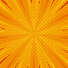 Radial rays retro comic background