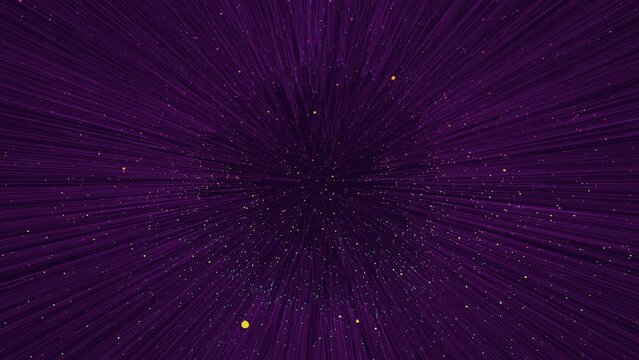 An abstract purple backdrop with radiant lines composed of small white dots, creating a mesmerizing visual display