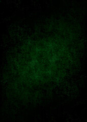 Dark green background in grunge style. Background for design, print and graphic resources.  Blank space for inserting text.