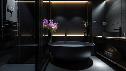 Modern Elegance: The Sophistication of a Black Bathroom
