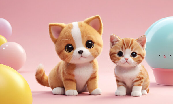 Two Cute Baby Cats