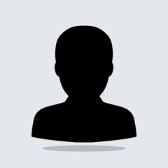 User icon vector. Profile symbol in trendy flat style. Profile vector icon illustration isolated on gray background