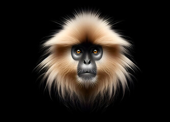 Portrait of a Golden langur