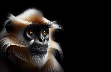 Fototapeta premium Portrait of a Golden langur