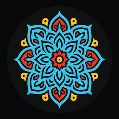 Minimalist Vector Design of a Mandala