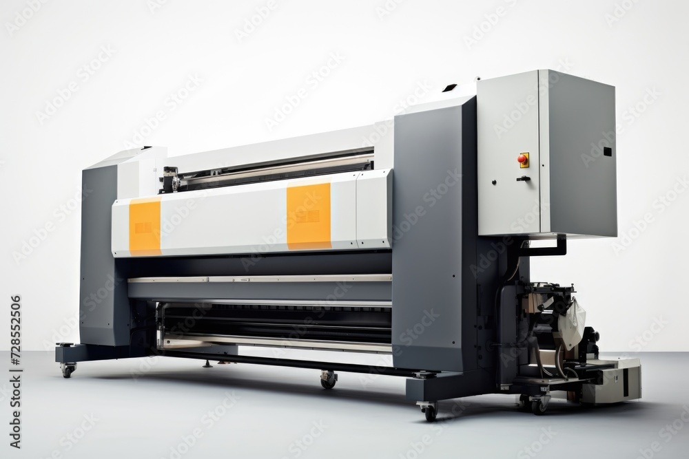 Poster A machine sitting on top of a table. Suitable for various industries and workspaces