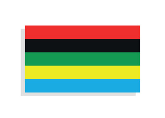 Olympic simple flag. Background with multi-colored stripes , abstract colorful background Colored lines on a white background. Bright design.
