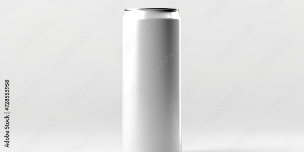 Aufkleber A can of soda on a plain white background. Perfect for beverage advertisements and product presentations