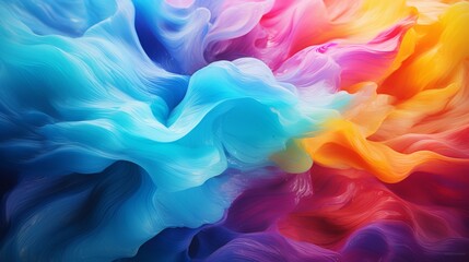 Oil paint Abstract background texture with wavy lines and a vibrant rainbow colorful paintings with...