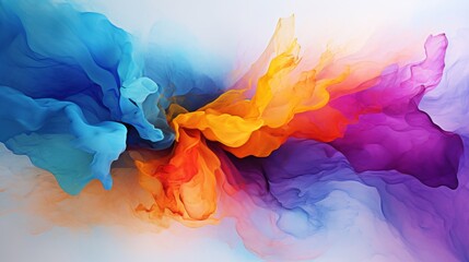 Oil paint Abstract background texture with wavy lines and a vibrant rainbow colorful paintings with...