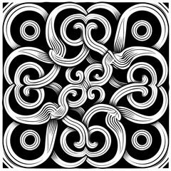 Fototapeta premium abstract symbol celtic pattern with curves and waves