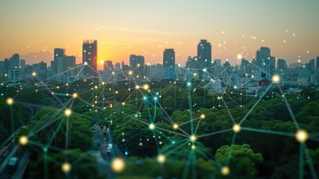 global network communication technology with data transfer over international worldwide network connecting.