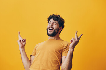 Man portrait guy young person face expression happy background adult gesture caucasian