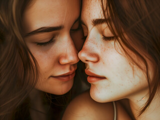 lesbian couple kissing, girls in love