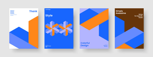 Fototapeta premium Geometric Poster Template. Abstract Report Layout. Modern Brochure Design. Banner. Background. Flyer. Book Cover. Business Presentation. Advertising. Leaflet. Portfolio. Handbill. Brand Identity