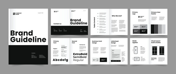 Brand guideline template - obrazy, fototapety, plakaty