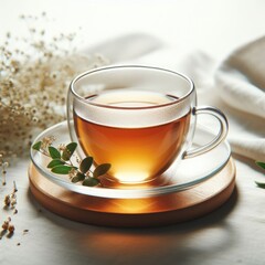 cup of tea on a white background
