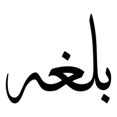 Balaghah Muslim Girls Name Sulus Font Arabic Calligraphy 