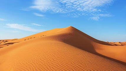 Fototapeta na wymiar desert sand hill top from the right, sand, dune, landscape, sahara, dunes, sky