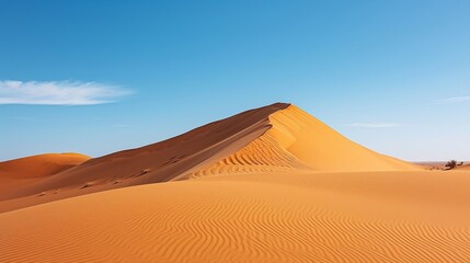 Fototapeta na wymiar desert sand hill top from the right, sand, dune, landscape, sahara, dunes, sky