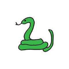 Fototapeta premium Hand drawn vector illustration Snake
