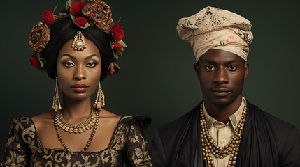Exploration of Traditions, Exquisite Clothing, and Endearing Customs - obrazy, fototapety, plakaty