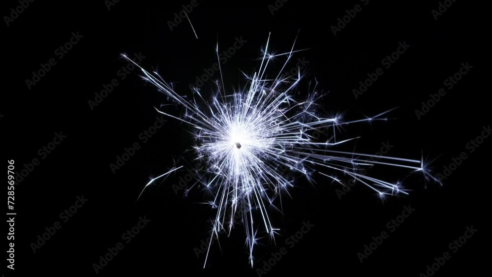 Aufkleber fireworks bengal flicker on a dark background. easy to add lens flare effects for overlay designs or