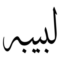 Labiba Muslim Girls Name Sulus Font Arabic Calligraphy 