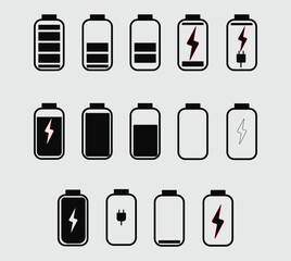 Battery icon vector illustration. battery charging sign and symbol. battery charge 