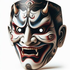 kabuki mask on white
