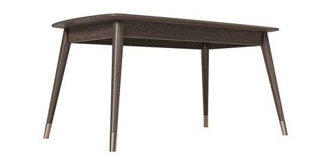 Modern and luxury wooden 
table isolated on white background. Furniture Collection.