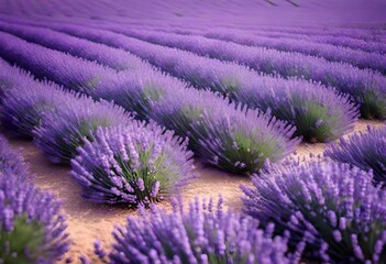 Close-up capture of a lavender field