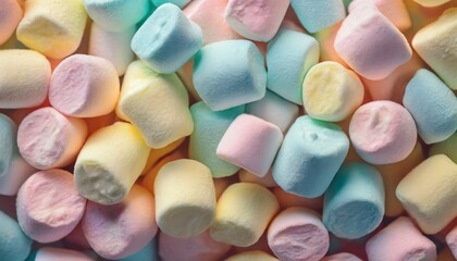 Colorful marshmallow background. Pastel colored candy texture. Sweet food