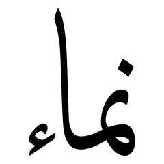Namaa Muslim Girls Name Sulus Font Arabic Calligraphy 