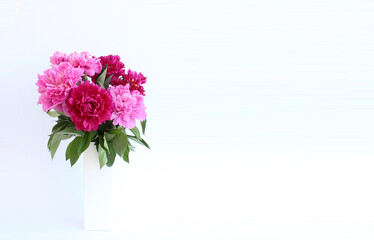 Lush and Romantic Peonies in a Vase, Perfect for Any Occasion