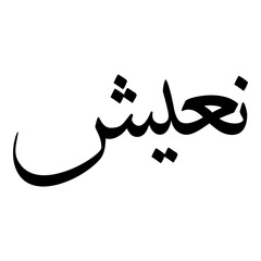 Niyusha Muslim Girls Name Sulus Font Arabic Calligraphy 