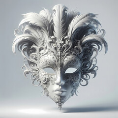 Intricately Crafted 3D Venetian Mask  Realistic Rendering