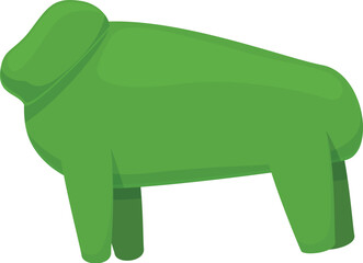 Green funny cloth icon cartoon vector. Pet care animal. Canine happy