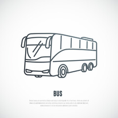 Bus icon isolated on white background. Vector Bus illustration.