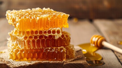 honey on a wooden background