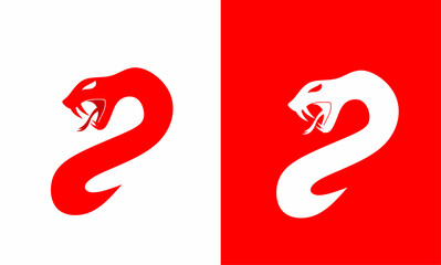 illustration vector graphics of template logo symbol red snake