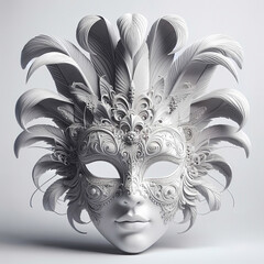 Intricately Crafted 3D Venetian Mask  Realistic Rendering