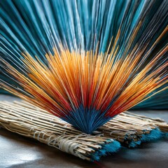close up of colorful feathers