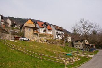 The village of Trava in Lauco district, Udine Province, Friuli-Venezia Giulia, north east Italy