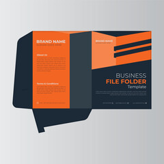 Business File folder template, Corporate File Folder Mock Up Design, File Folder Presentation