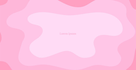 Modern Pink Liquid Frame Background. Cosmetic Wallpaper. Beauty Banner. Vector Illustration. Backdrop